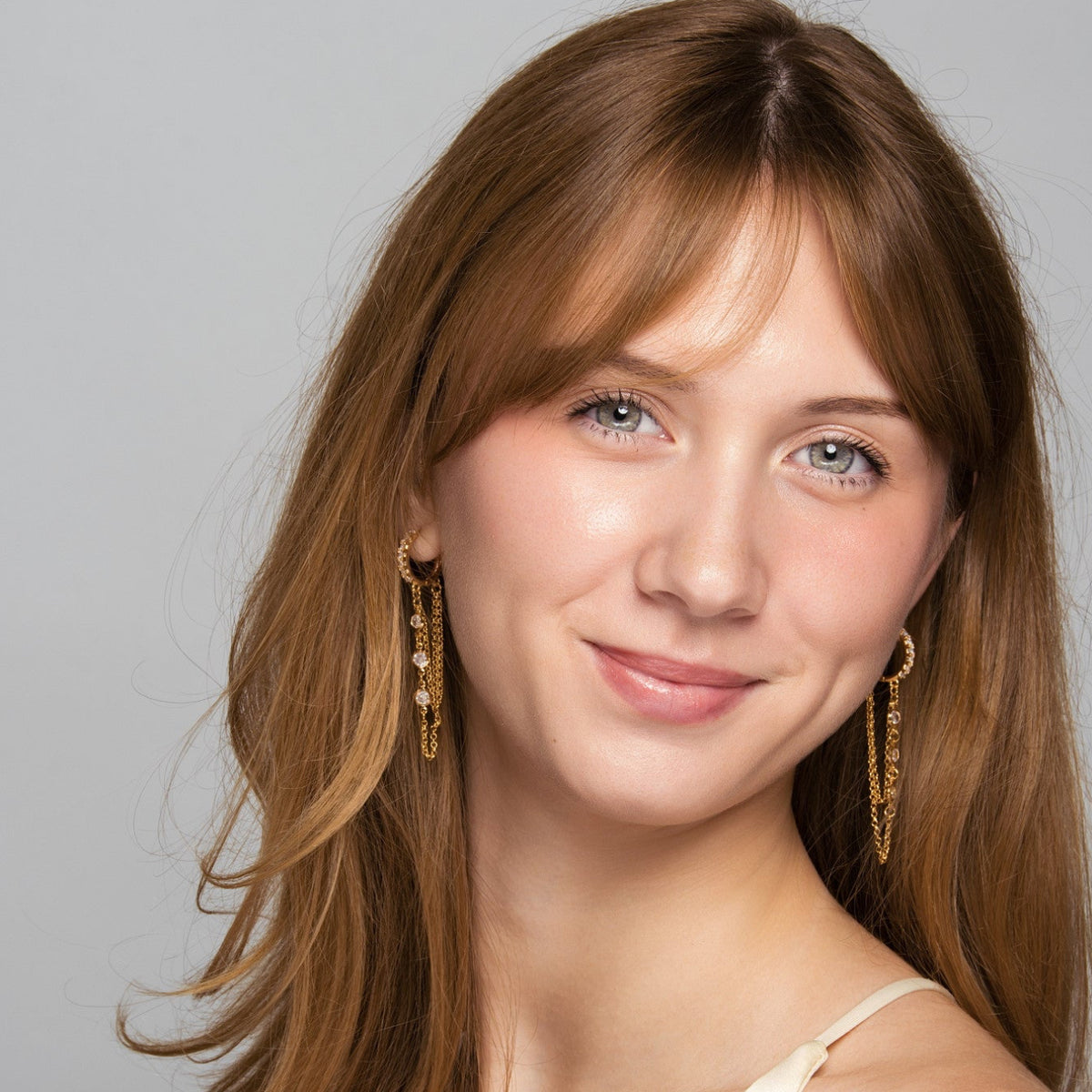 Riley Earrings - 18K Gold Filled with Cubic Zirconias
