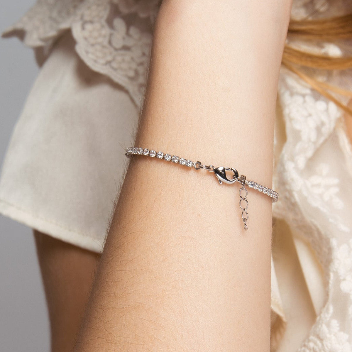 Classic Tennis Bracelet - White Rhodium