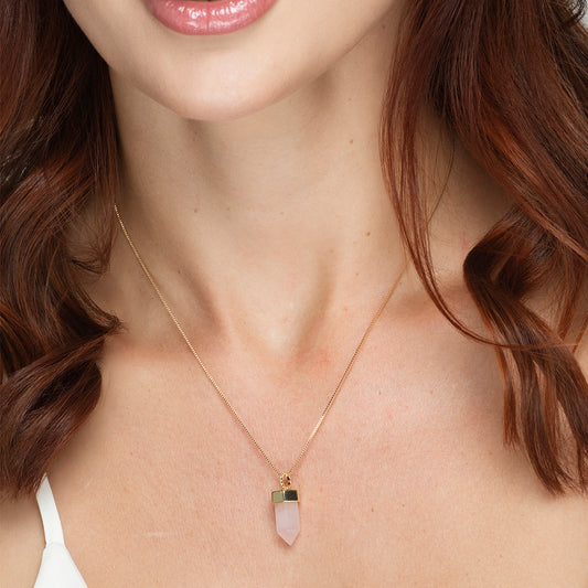 Light Pink Crystal Necklace