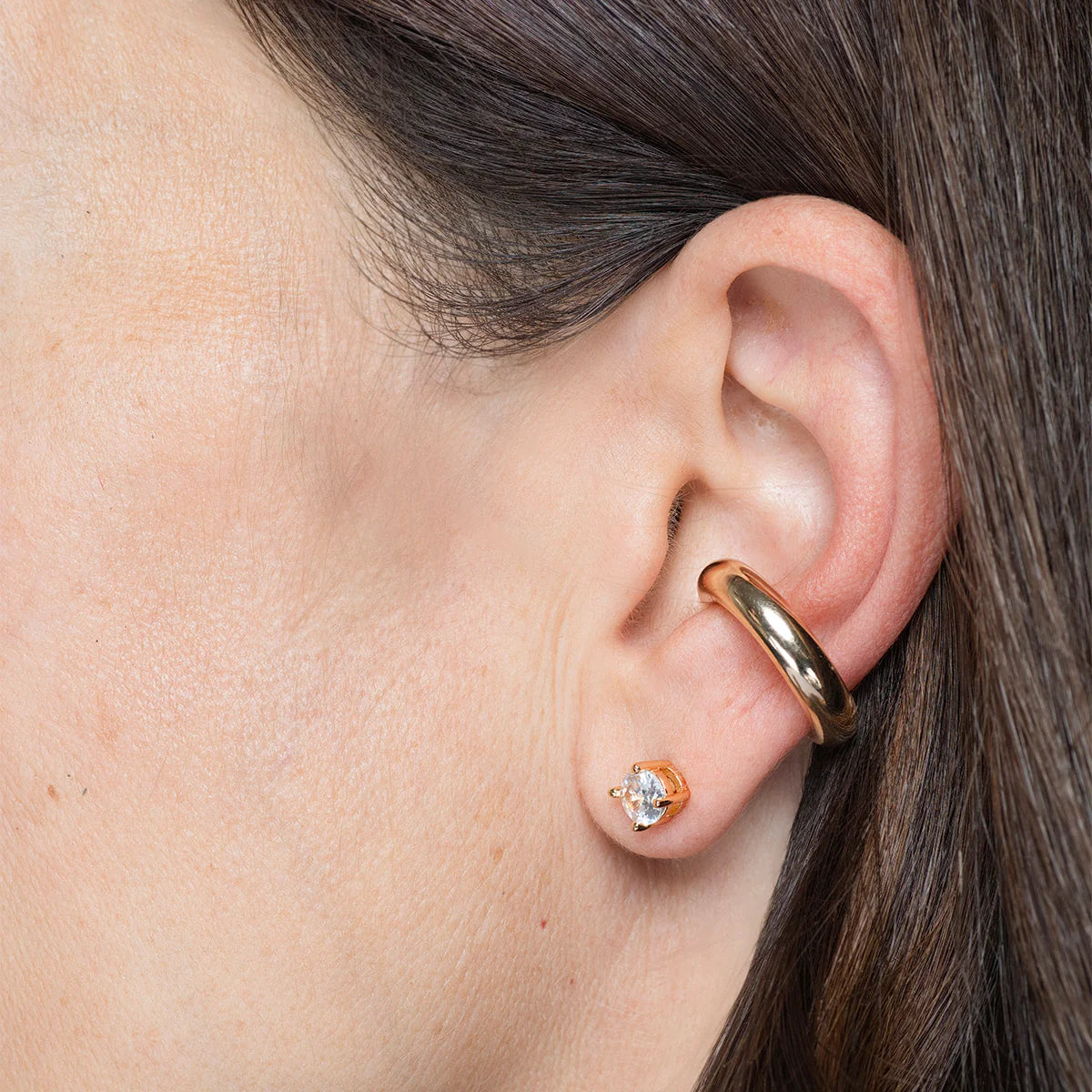Golden Fish Necklace + Ear Cuff Sasha