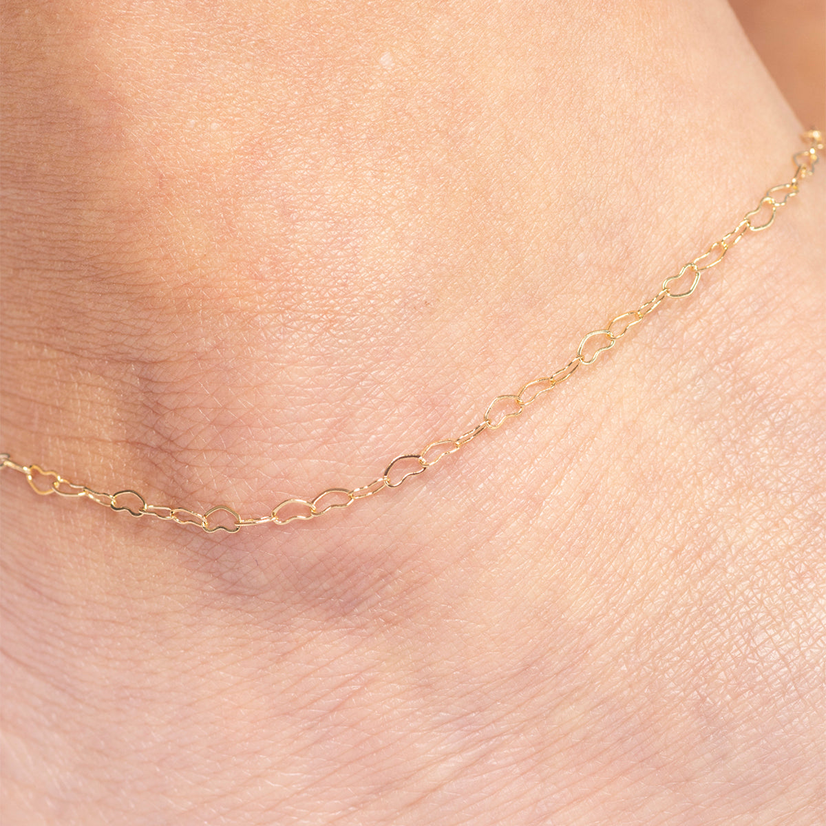 Mini Hearts Anklet – Gold