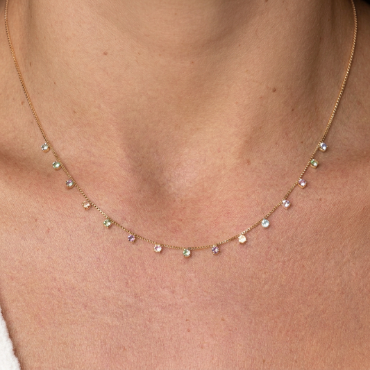 Close da Candy Color Choker com cores mais visíveis